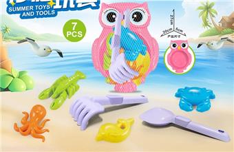 Owl Plate with Beach Accessories   ITEM NO.： W085672