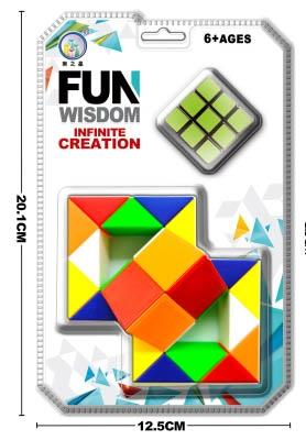 Colorful Magic Ruler Diagonal+3.0cm Black/White Cube   ITEM NO.： W093218