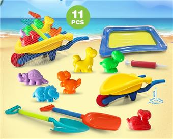 3 wheeled vehicle with dinosaur beach accessories+sand table   ITEM NO.： W085806