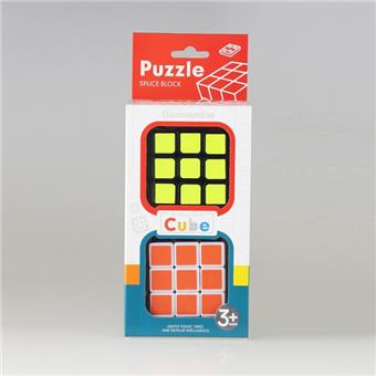 Three stage fluorescent sticker with black background and three stage frosted sticker with white background, Rubik's Cube, color box black/white, mixed with 2 colors   ITEM NO.： W090146