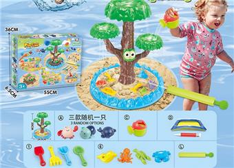 Playful beach toys with underwater beach toys, swimming pool and water cannon   ITEM NO.： W085011