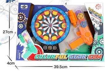 Infrared gear gun (orange) with induction sound cursor target   ITEM NO.： W086614