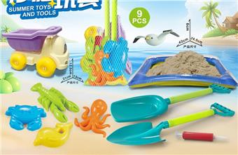 Big truck with inflatable platform+beach accessories   ITEM NO.： W085707