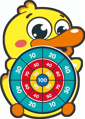 Yellow Duck Target Dart Disk Sticky Ball Cloth Target   ITEM NO.： W087070