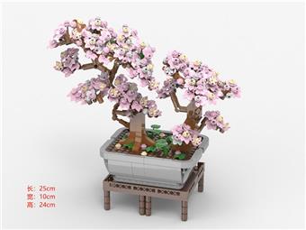 Cherry blossom potted plants, 520pcs   ITEM NO.： W090559