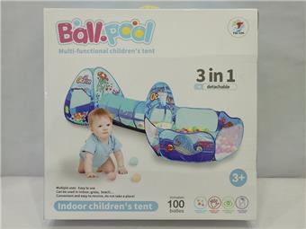 Ocean Ball Pool Tent 3-in-1 Plus 100 Balls   ITEM NO.： W084750