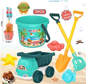 Beach toys, coral red/jade green, mixed in 2 colors   ITEM NO.： W090641