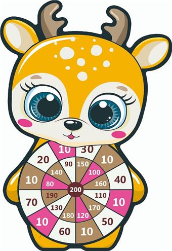 Deer Target Dart Disk Sticky Ball Cloth Target   ITEM NO.： W087064