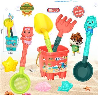 Beach toys, coral red/jade green, mixed in 2 colors   ITEM NO.： W090645