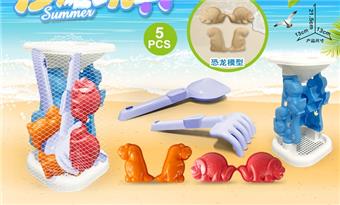 Dinosaur hourglass with dinosaur accessories (5PCS)   ITEM NO.： W085466