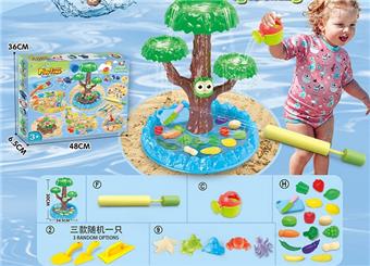 Playful beach toys with fruit water cannon and underwater beach toys   ITEM NO.： W084898
