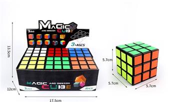 5.7CM PVC fully enclosed third-order intelligence cube, 6 pieces/box black environmentally friendly   ITEM NO.： W091684
