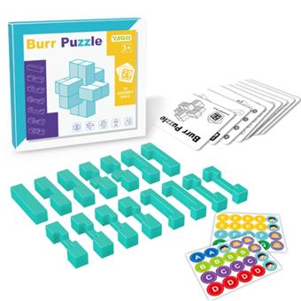 Luban Lock 15PCS (30 cards, 29 spellings), single color   ITEM NO.： W093389