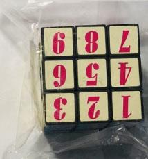5.4CM Magic Cube Black Bottom Digital Labeling   ITEM NO.： W093364