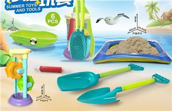 Ship with inflatable platform and beach accessories+hourglass   ITEM NO.： W085704