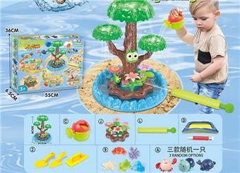 Playful beach toys with DIY flowers and underwater beach toys with swimming pool and water cannon   ITEM NO.： W085096