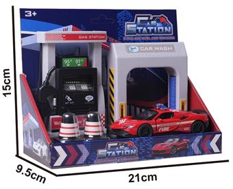 Gas station alloy regenerative police car kit   ITEM NO.： W087542