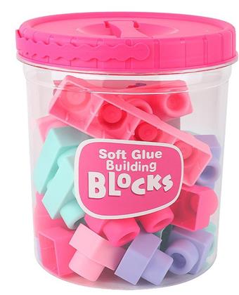 24PCS soft rubber building blocks   ITEM NO.： W096424