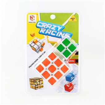 Matte sticker with white background, third order+3.5CM second order heat transfer printing, white background Rubik's Cube   ITEM NO.： W090117