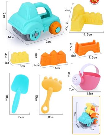 8-piece Zhuang Soft Rubber Beach Bike Set   ITEM NO.： W092453
