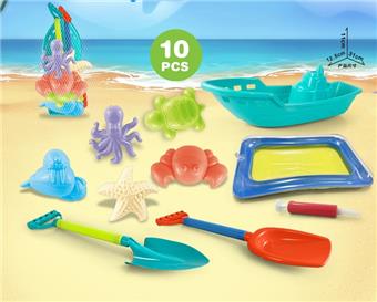 Large ship with beach accessories+sand table   ITEM NO.： W085859