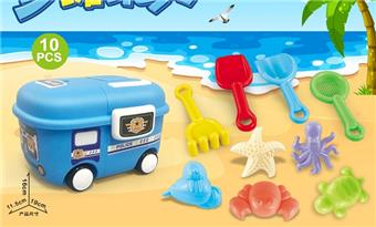 Small packing box cart with beach accessories (10PCS)   ITEM NO.： W085613