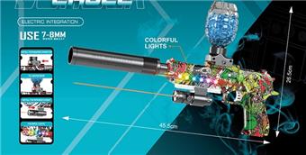 Electric Sand Eagle Water Bullet Gun (with colorful lighting effects on the gun body)   ITEM NO.： W089096