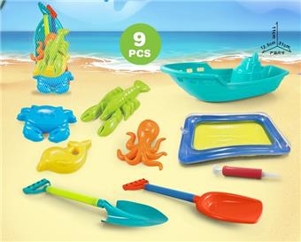 Large ship with beach accessories+sand table   ITEM NO.： W085858