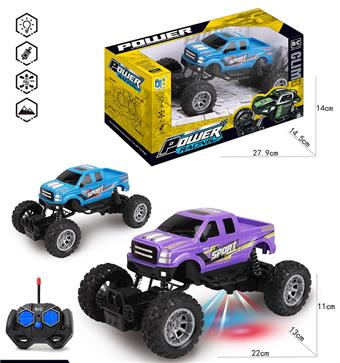 Four way pickup truck remote control leather wheel climbing vehicle (without electricity, with lights)   ITEM NO.： W086224