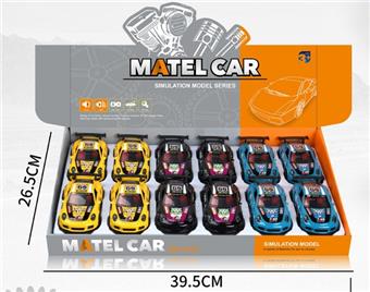 Alloy car model rebound three door sports car track version (1:36) (price per 12PCS)   ITEM NO.： W086047
