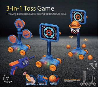 Electric light moving target three in one tennis ball, suction cup, shooting ball   ITEM NO.： W087184