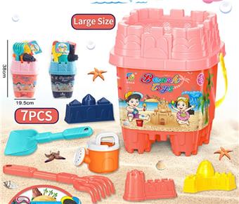 Beach toys, coral red/blue, mixed in 2 colors   ITEM NO.： W090602