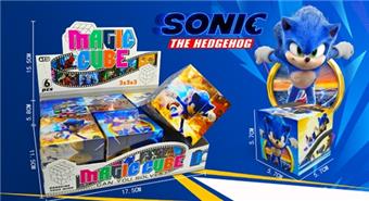5.7CM Intelligence Cube UV Printed Sonic 6pcs   ITEM NO.： W092199