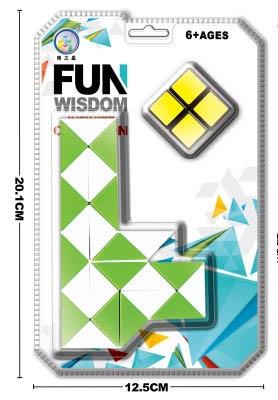 2-Color Magic Ruler Pistol Type+Second Order Black/White Magic Cube   ITEM NO.： W093213