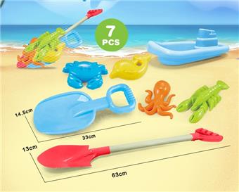Beach shovel with beach accessories+small boat   ITEM NO.： W085830