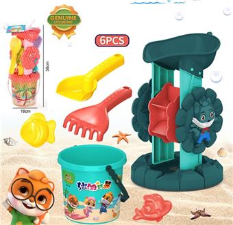 Beach toys, coral red/dark green, mixed in 2 colors   ITEM NO.： W090634