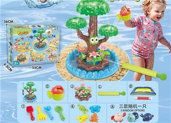 Playful beach toys with DIY flowers and underwater beach toys with swimming pool and water cannon   ITEM NO.： W085094