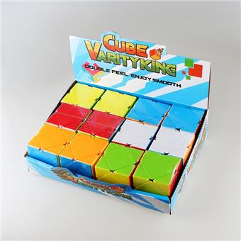 Solid color oblique turning Rubik's Cube, 12pcs/box   ITEM NO.： W089900