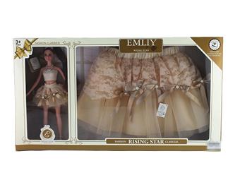 (GCC) EMILY 11.5 inches, model body, gold version doll paired with children's skirt collection   ITEM NO.： W095298