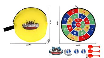 Number 58CM double-sided folding target with 3 balls and 3 darts   ITEM NO.： W087409