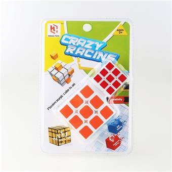 Heat transfer white background three-step+3.5CM three-step fluorescent sticker white background Rubik's Cube   ITEM NO.： W090061