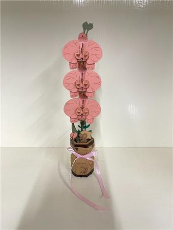 DIY 3D wooden/wooden flower/assembled flower/wooden assembled model flower/butterfly orchid   ITEM NO.： W097396