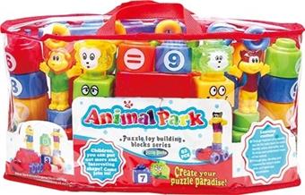 Animal amusement park puzzle building blocks   ITEM NO.： W096907