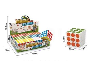 4CM Third Order Intelligence Dot Cube, 12 pieces/box white background stickers (environmentally friendly)   ITEM NO.： W091687
