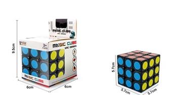 5.7CM third-order black dot UV printed intelligence cube, environmentally friendly UV printed black background   ITEM NO.： W091529