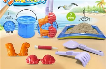 Folding bucket inflatable table with dinosaur beach accessories   ITEM NO.： W085731