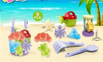 Beach accessories with small hourglass (9PCS)   ITEM NO.： W085531