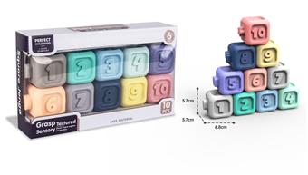 Soft rubber digital stacking music 10 pieces   ITEM NO.： W087948