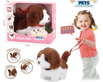 Plush electric pet dog simulation cognitive children's puzzle toy   ITEM NO.： W091087
