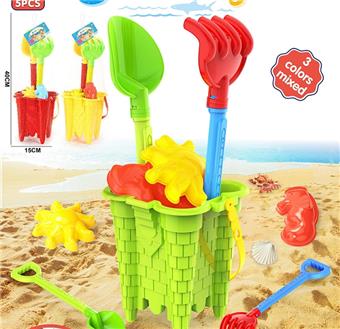 Beach toys, red/yellow/green, mixed with 3 colors   ITEM NO.： W090676